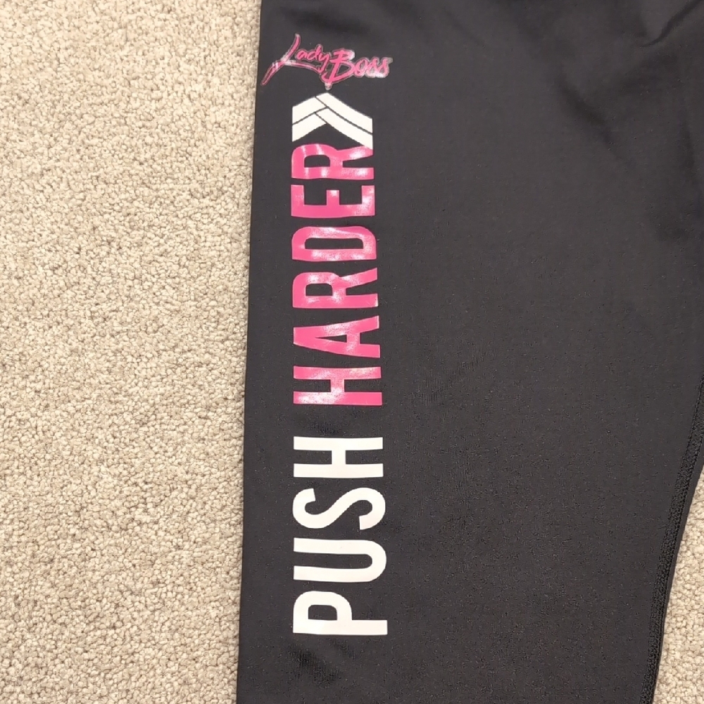 Black Push Harder Leggings - Picture 3 of 3